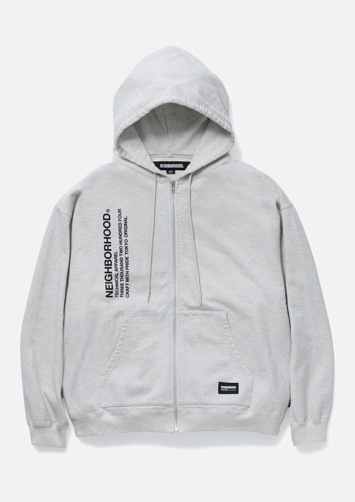 NEIGHBORHOOD 25SS SOLID SWEAT ZIP HOODIE LS