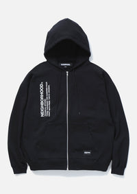 NEIGHBORHOOD 25SS SOLID SWEAT ZIP HOODIE LS