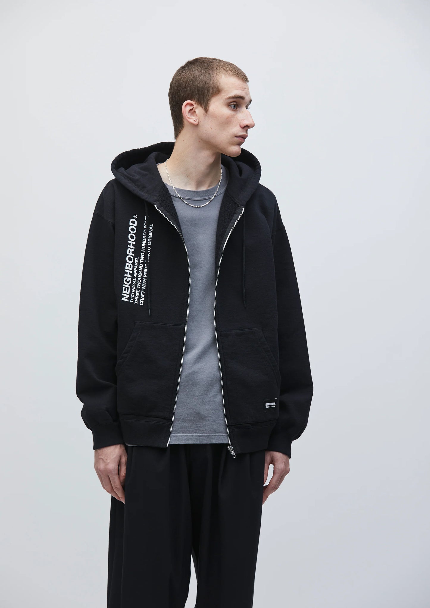 NEIGHBORHOOD 25SS SOLID SWEAT ZIP HOODIE LS