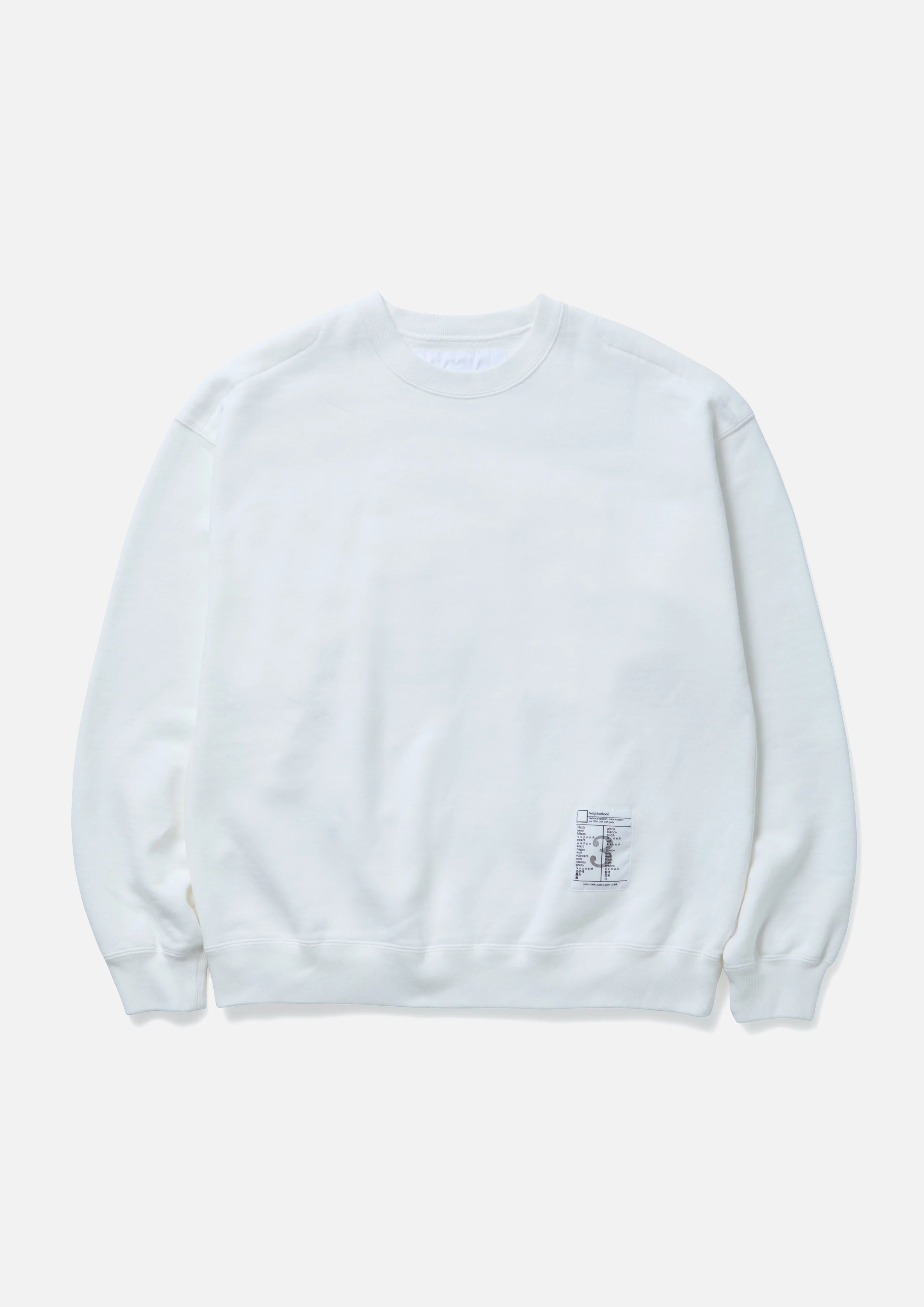 NEIGHBORHOOD 25SS BW SWEAT SHIRT LS