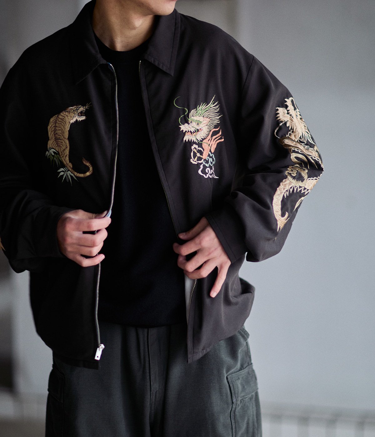GOLD / 別注 SOUVENIR JACKET AGED MODEL JAPAN MAP