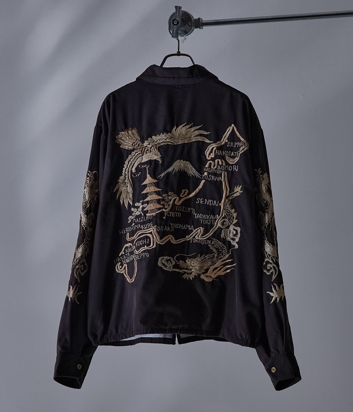 GOLD / 別注 SOUVENIR JACKET AGED MODEL JAPAN MAP – Vintage Concept