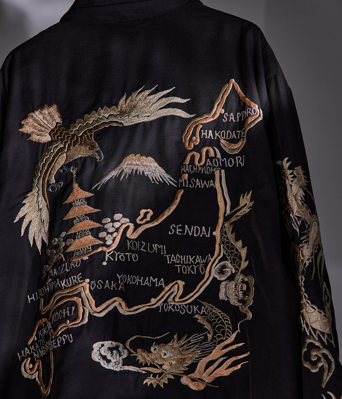 GOLD / 別注 SOUVENIR JACKET AGED MODEL JAPAN MAP – Vintage Concept