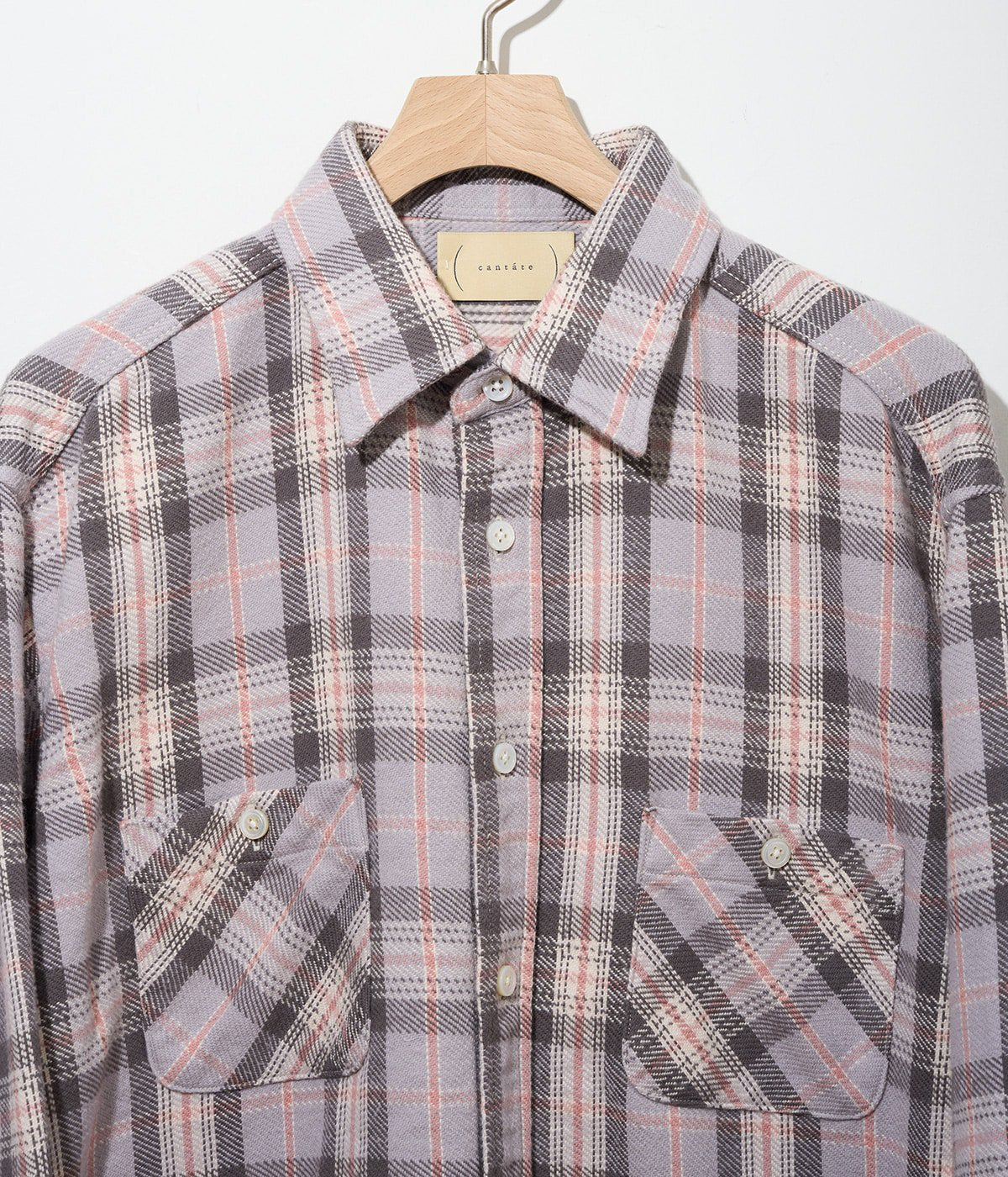 25AW❗️ RERACS FLANNEL BAND COLLAR PONCHO THE RERACS（ザリラクス