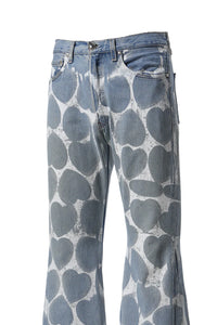 READYMADE / HEART PRINTED DENIM