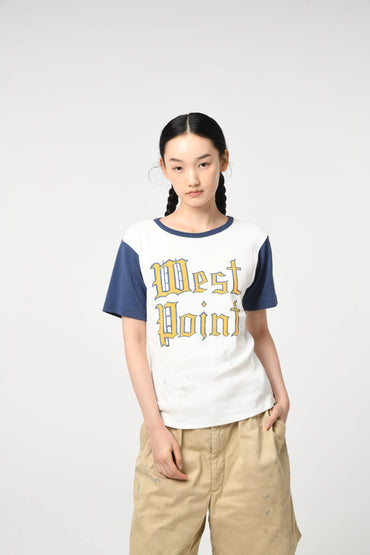 BOWWOW 25SS WEST POINT LOGO RIBBED SS CS