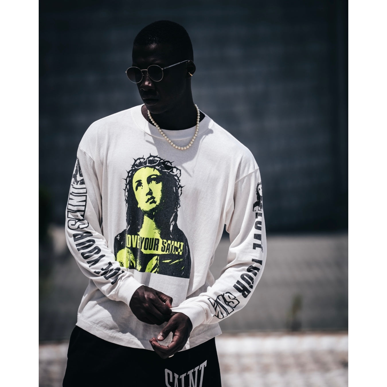 SAINT Mxxxxxx 24AW LS TEE_LOVE UR SAINT