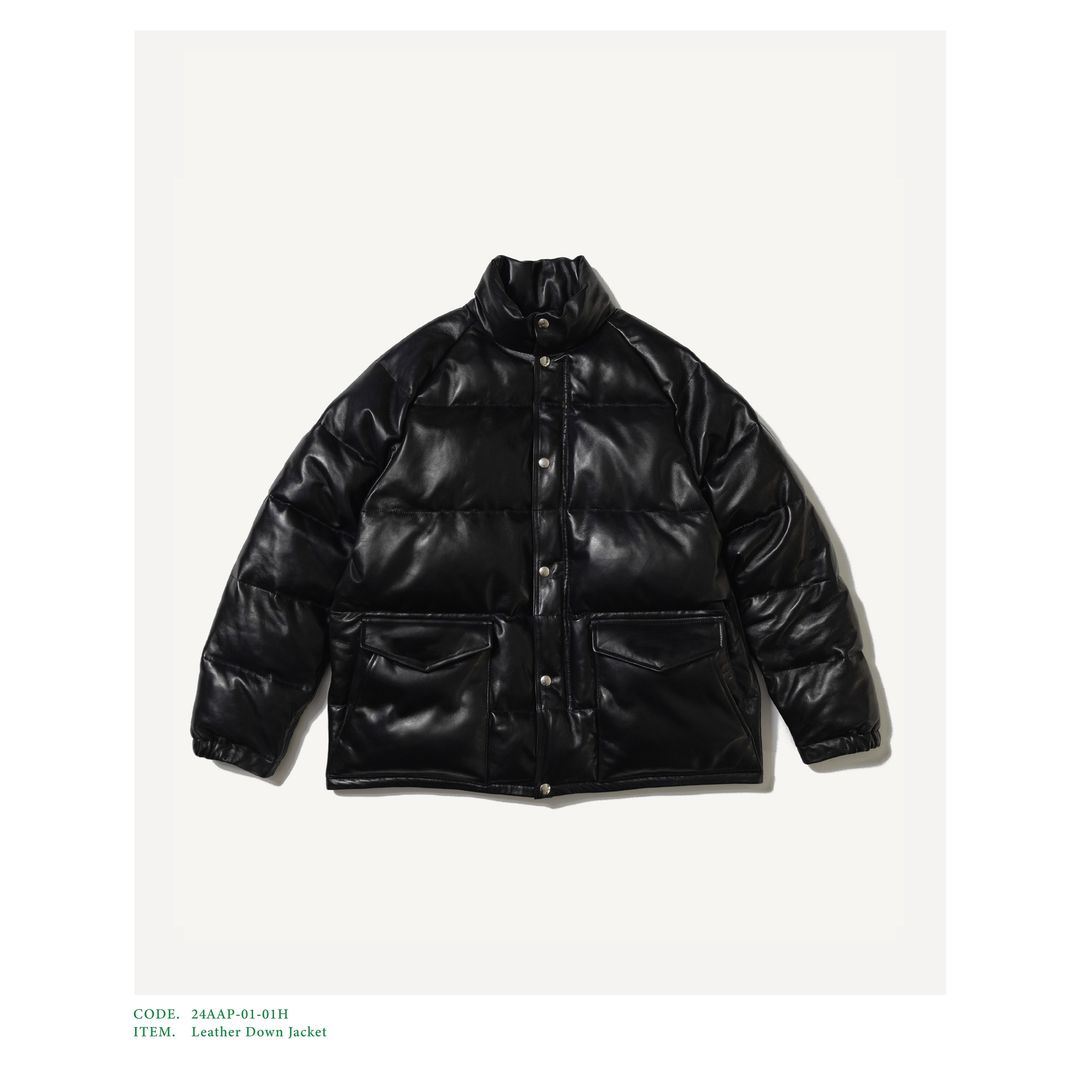 A.PRESSE 24AW Leather Down Jacket