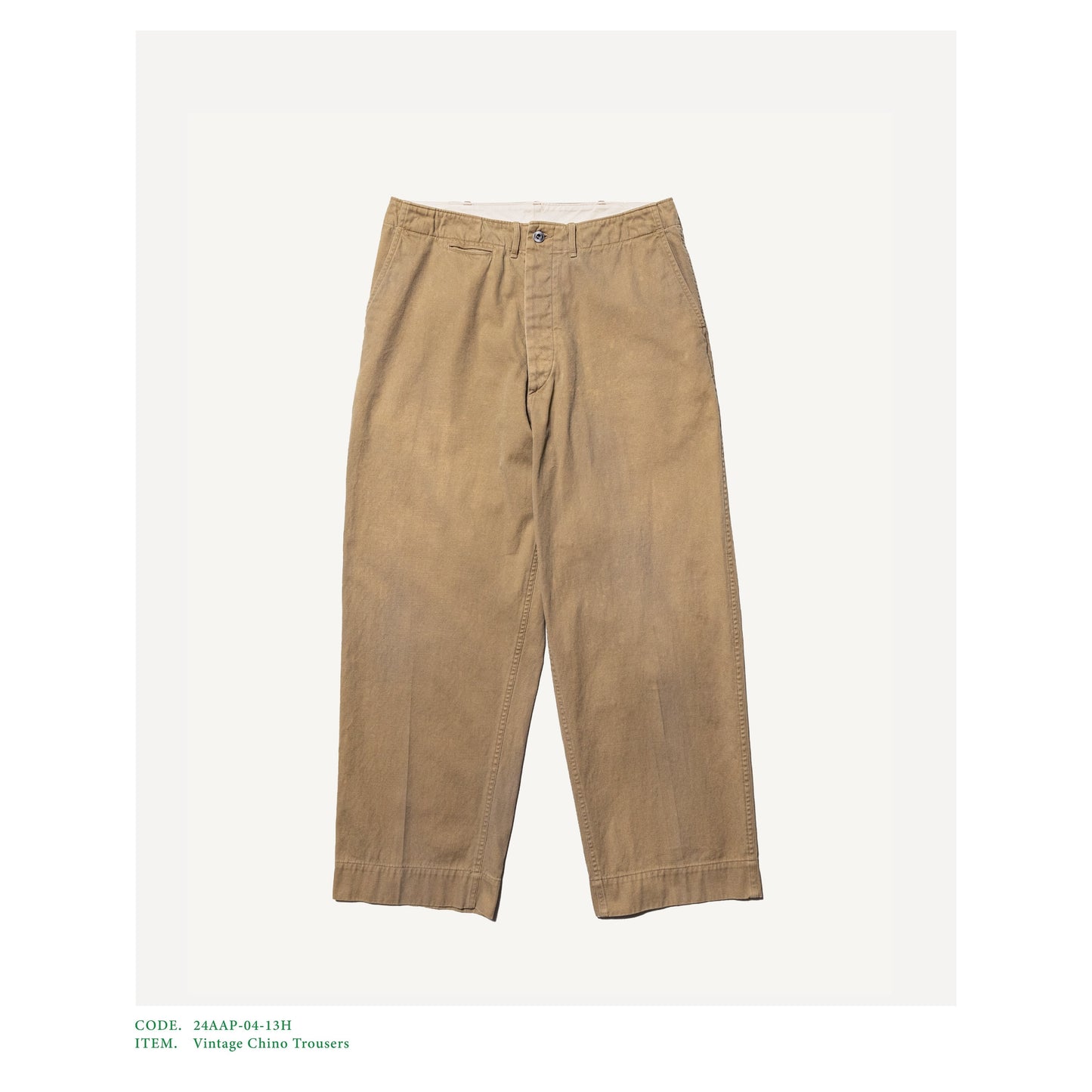 A.PRESSE 24AW Vintage Chino Trousers
