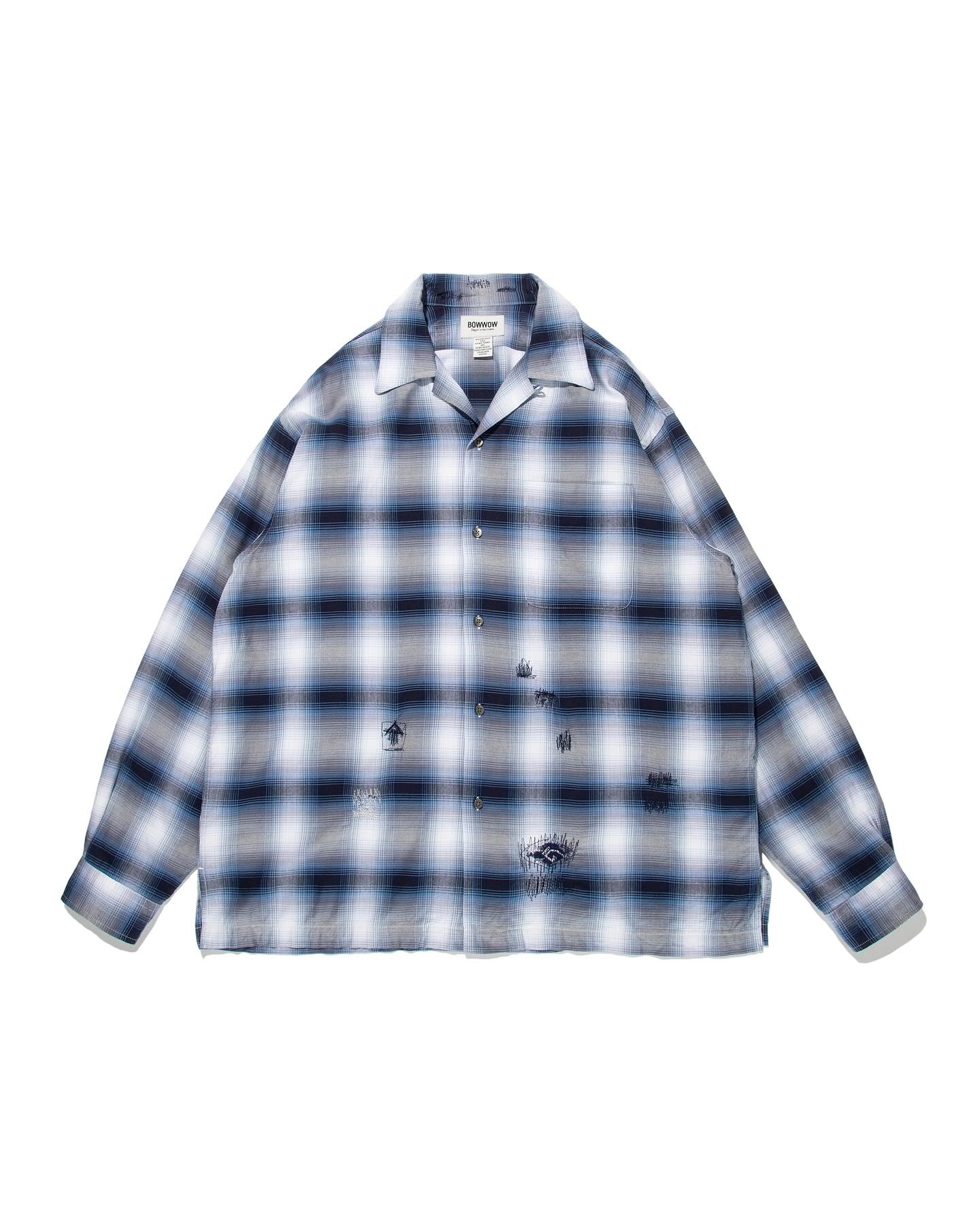 BOWWOW 24AW RAYON CHECK SHIRTS REPAIRED