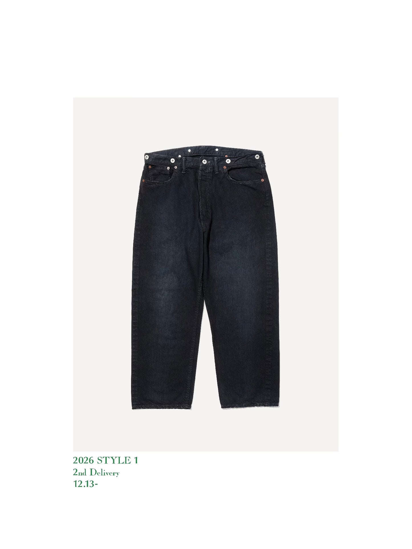 A.PRESSE 26SS No.22 Washed Wide Denim Pants