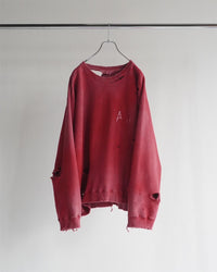 ANCELLM 24AW CRASH UNEVEN OVER SWEAT SHIRT