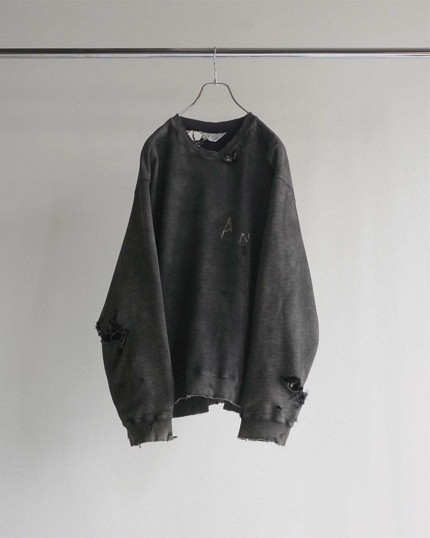 ANCELLM 24AW CRASH UNEVEN OVER SWEAT SHIRT – Vintage Concept Store