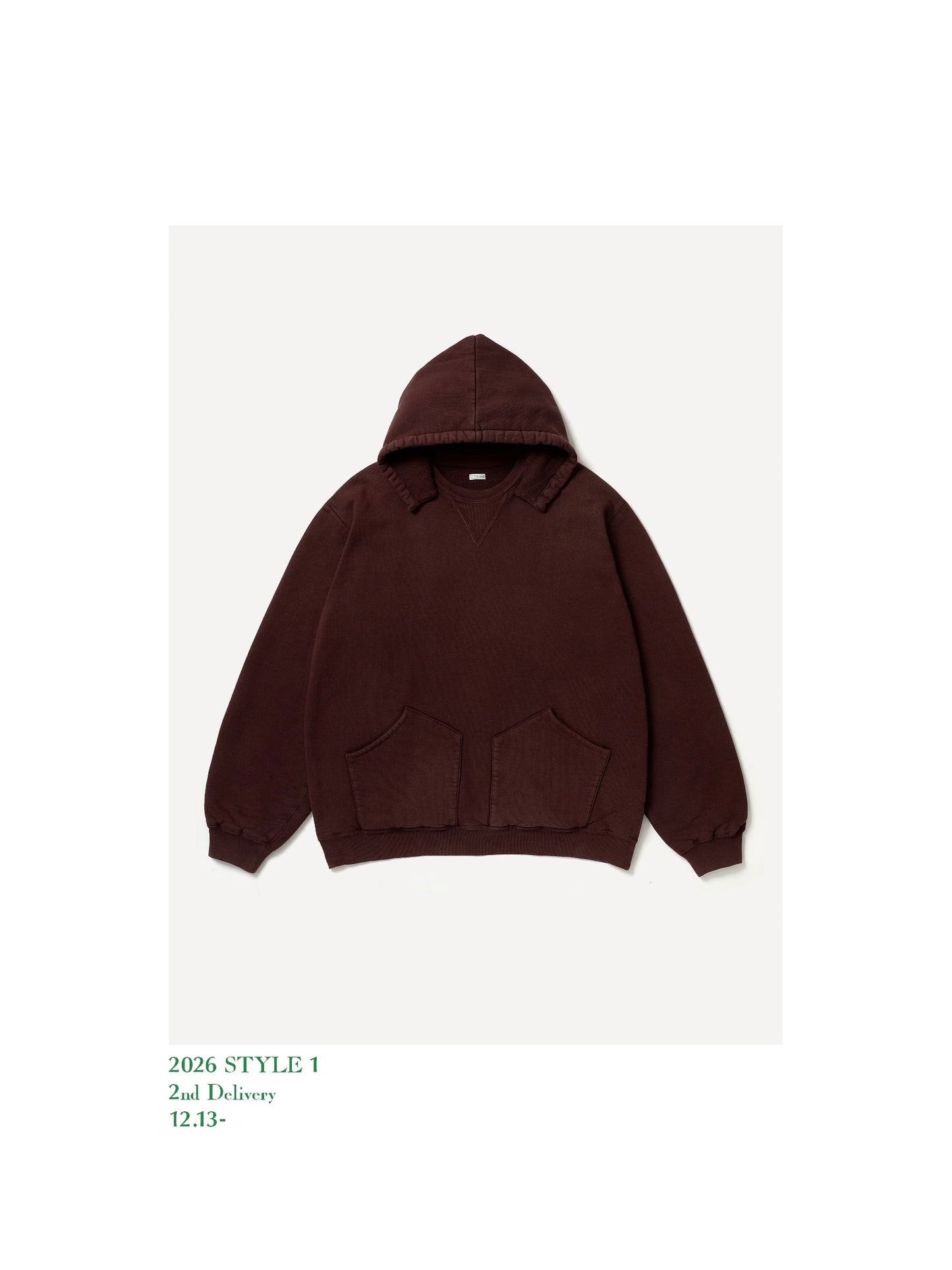 A.PRESSE 26SS Vintage Attached Hood Sweat Parka