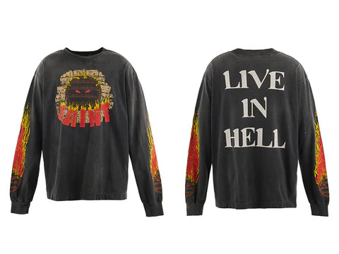 SAINT Mxxxxxx 24AW LS TEE/LIVE IN HELL