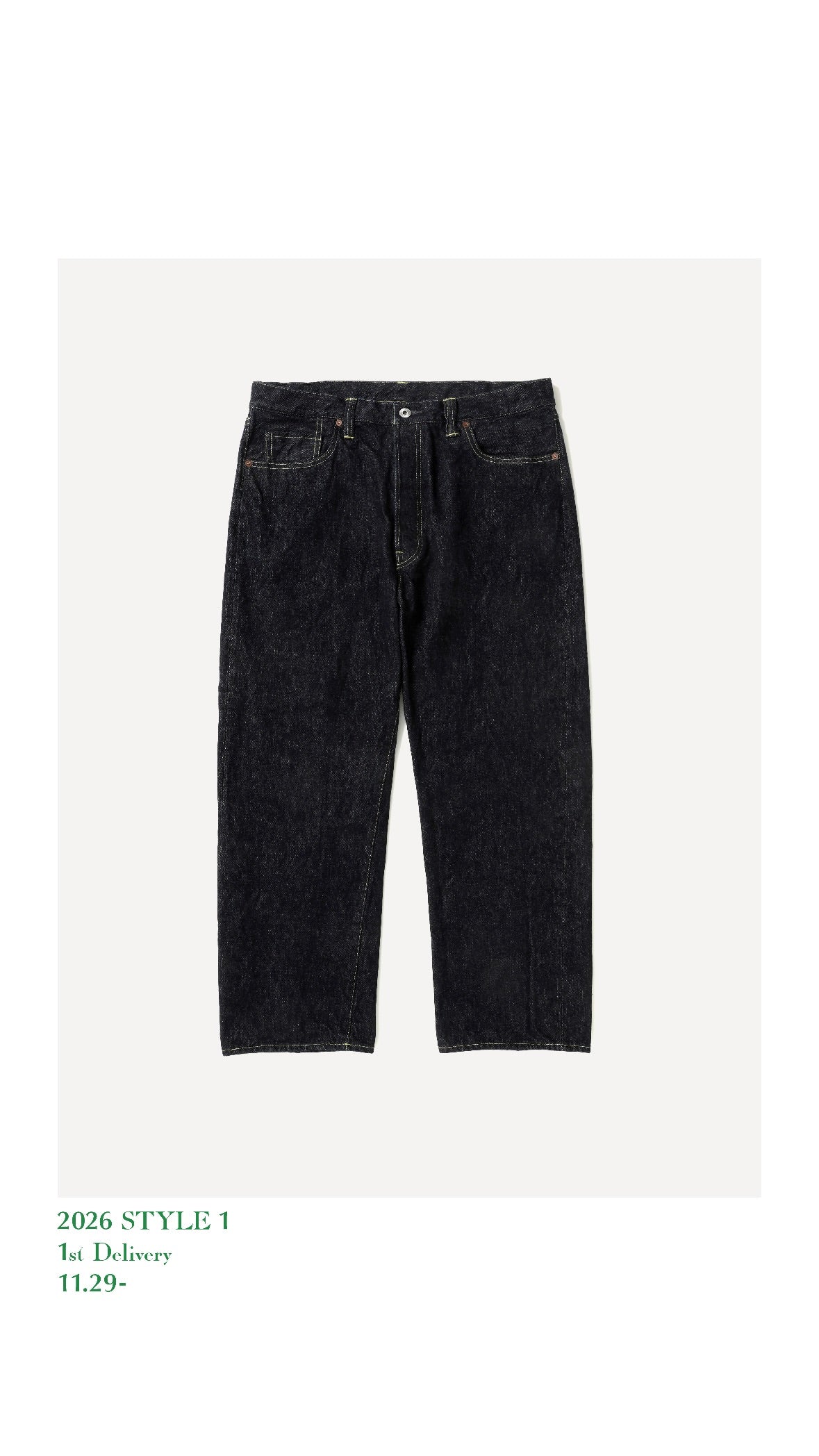 A.PRESSE 26SS Washed Denim Wide Pants