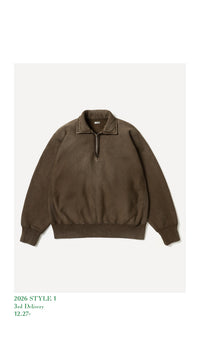 A.PRESSE 26SS Vintage Half Zip Sweatshirt