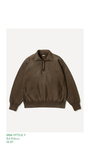 A.PRESSE 26SS Vintage Half Zip Sweatshirt