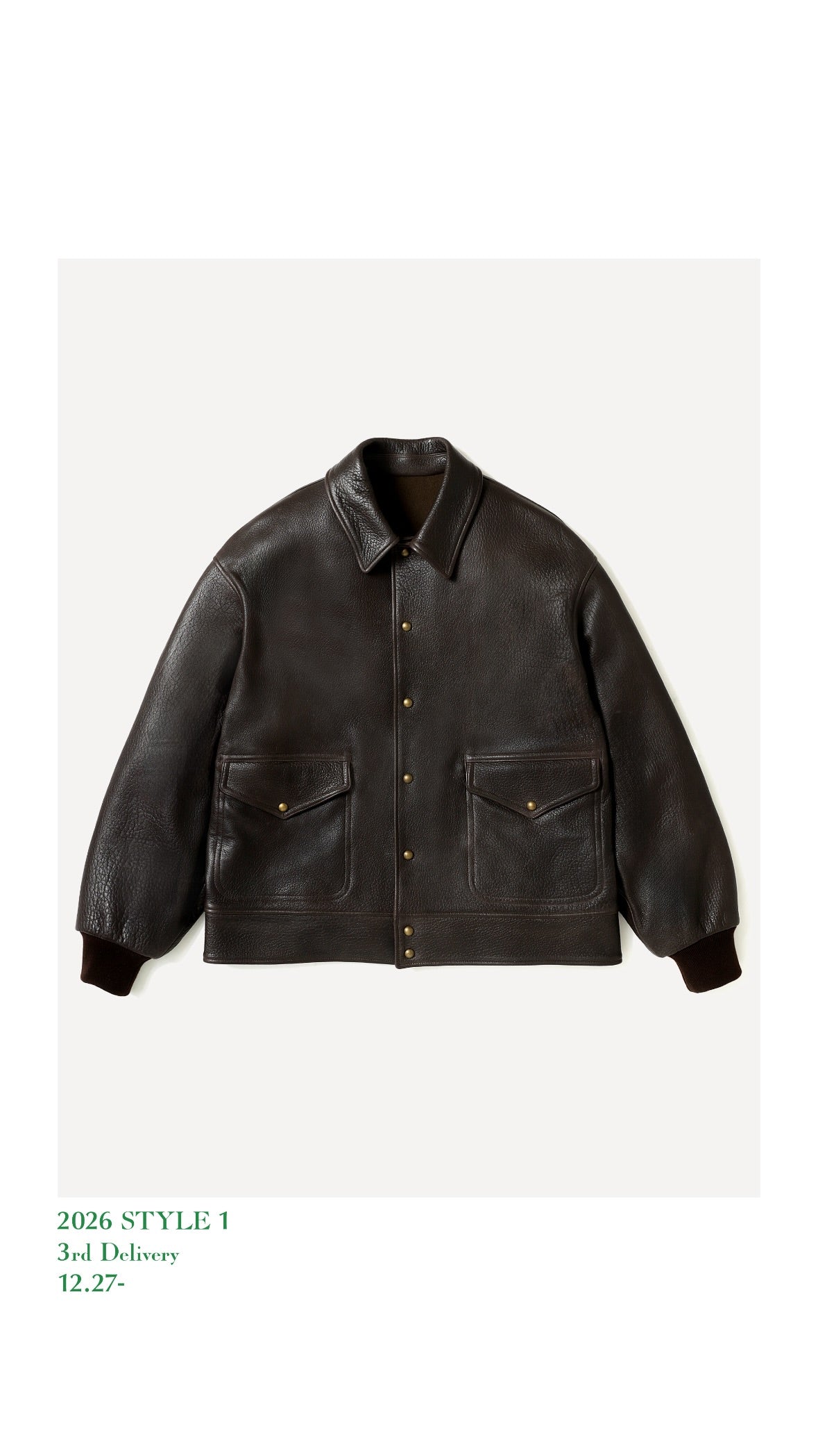 A.PRESSE 26SS Leather A-1 Flight Jacket