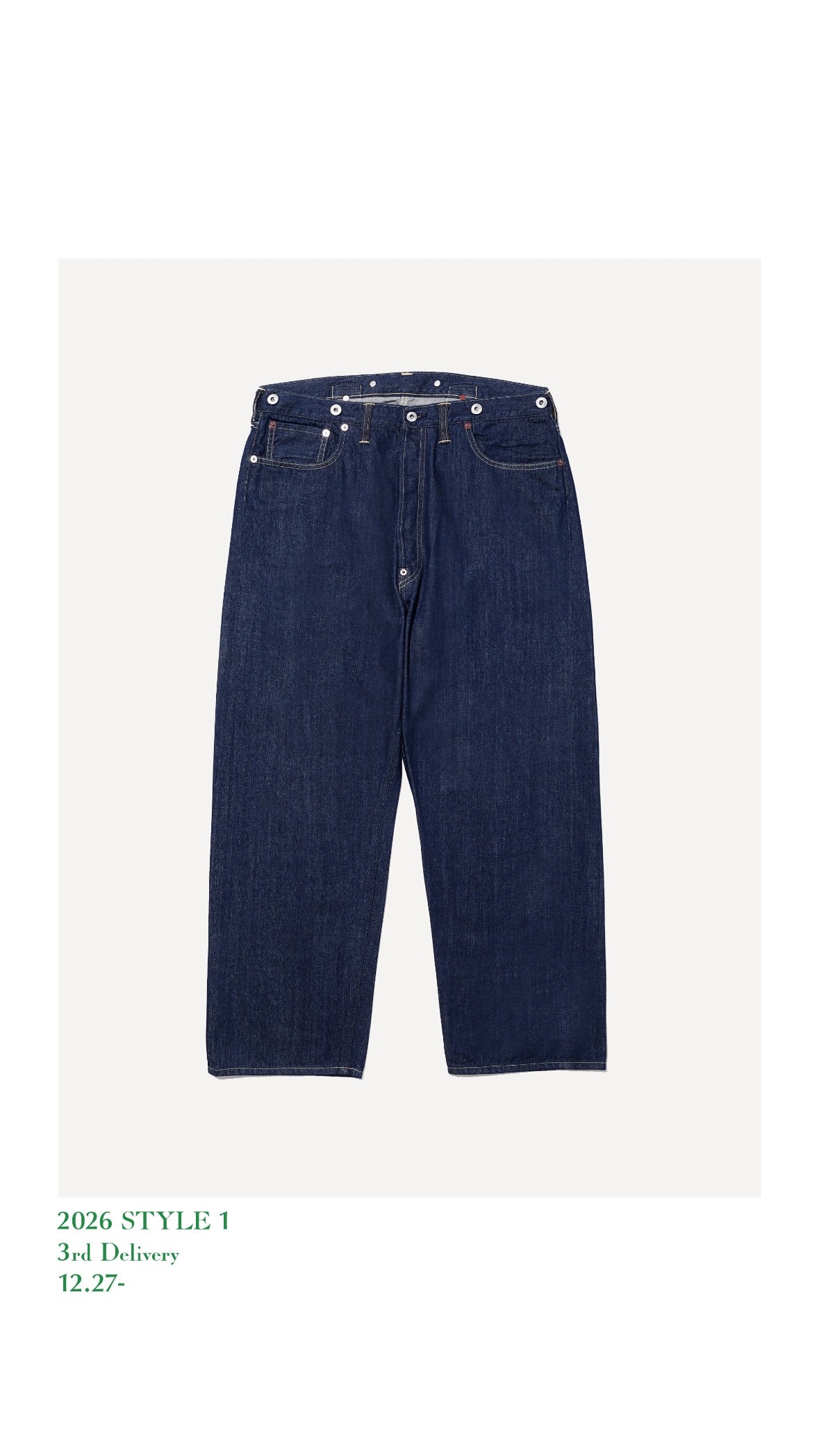 A.PRESSE 26SS No.22 Washed Wide Denim Pants