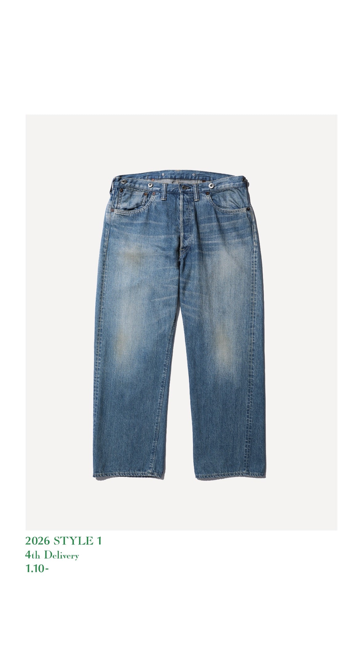 A.PRESSE 26SS No.2 Washed Denim Pants