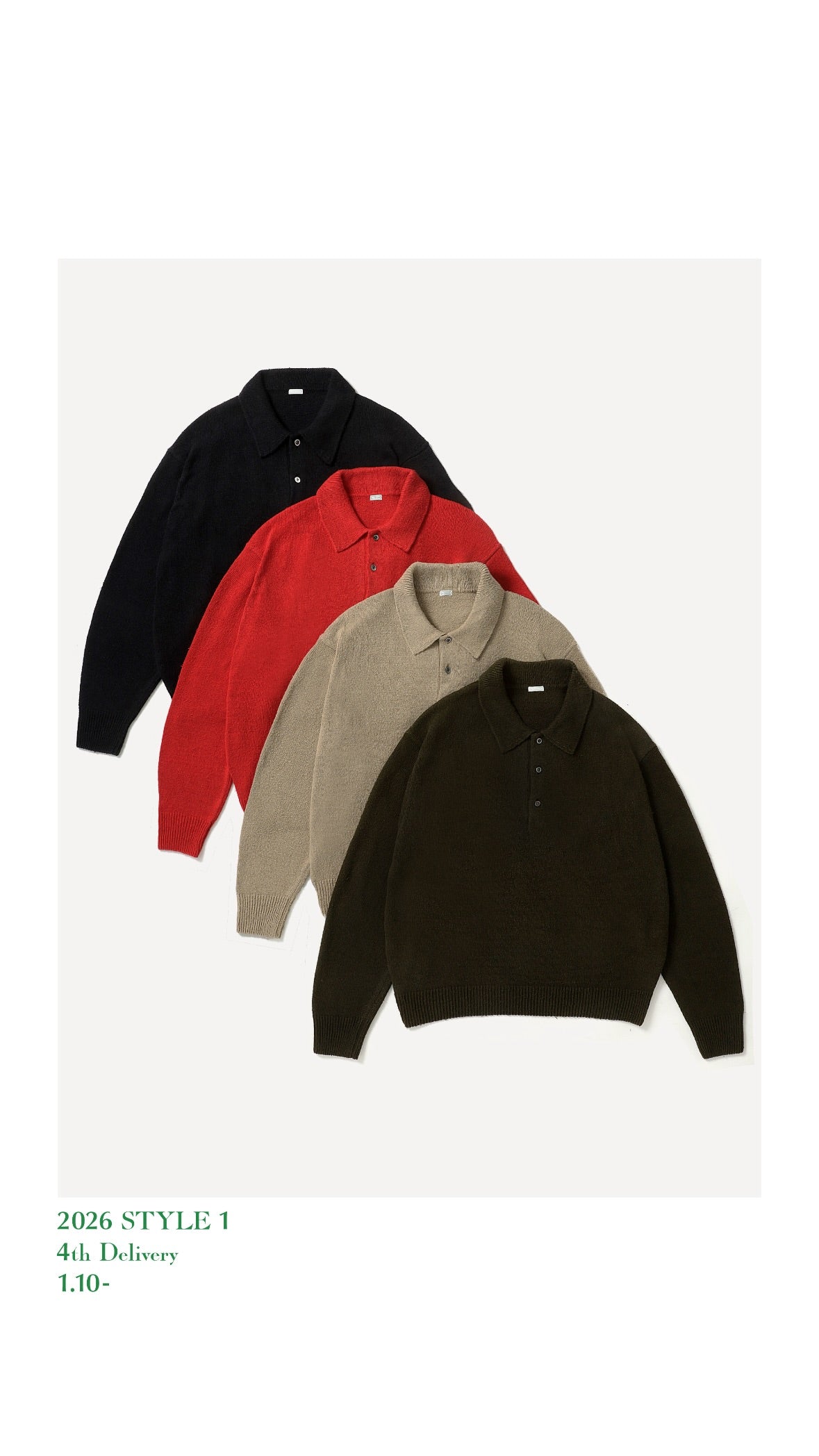 A.PRESSE 26SS Washed Silk Nep Polo Shirt