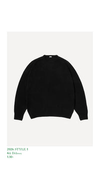 A.PRESSE 26SS Washed Silk Nep Crew Neck Sweater