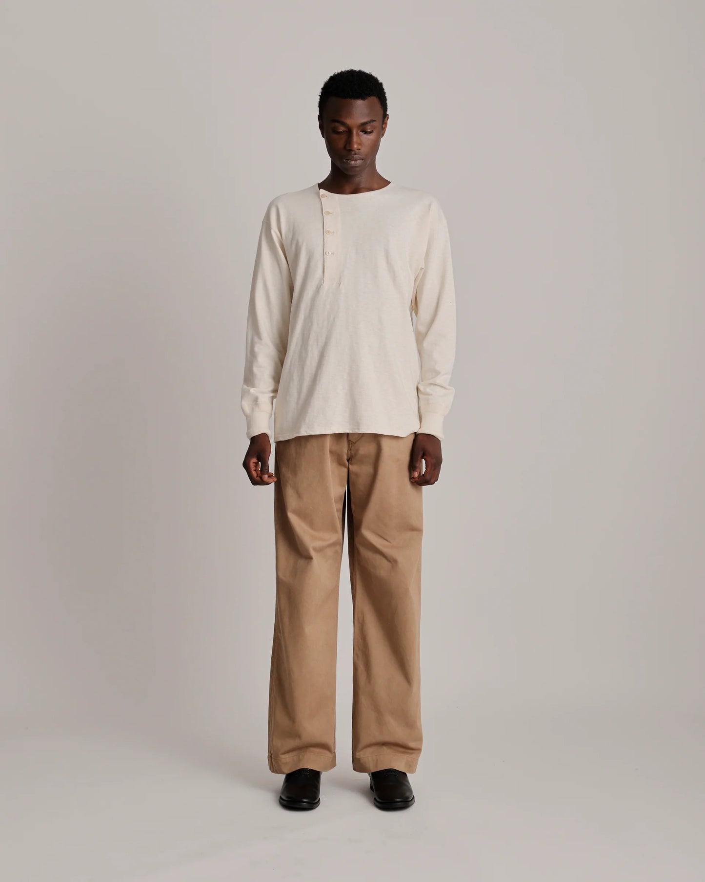 T.T 25AW SIDE HENLEY NECK SHIRT