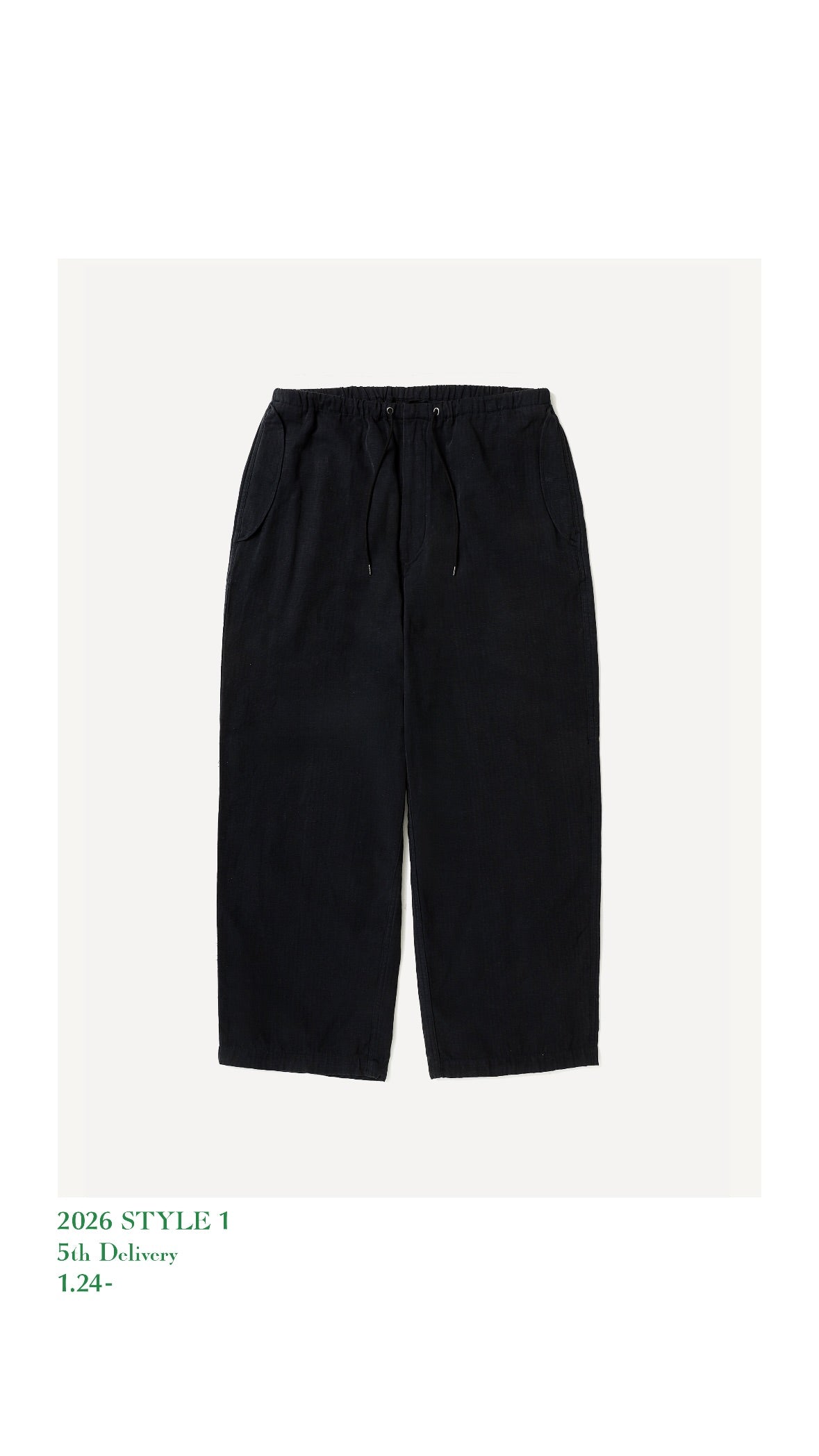 A.PRESSE 26SS Washed Cotton Silk Linen HBT M-51 Over Pants