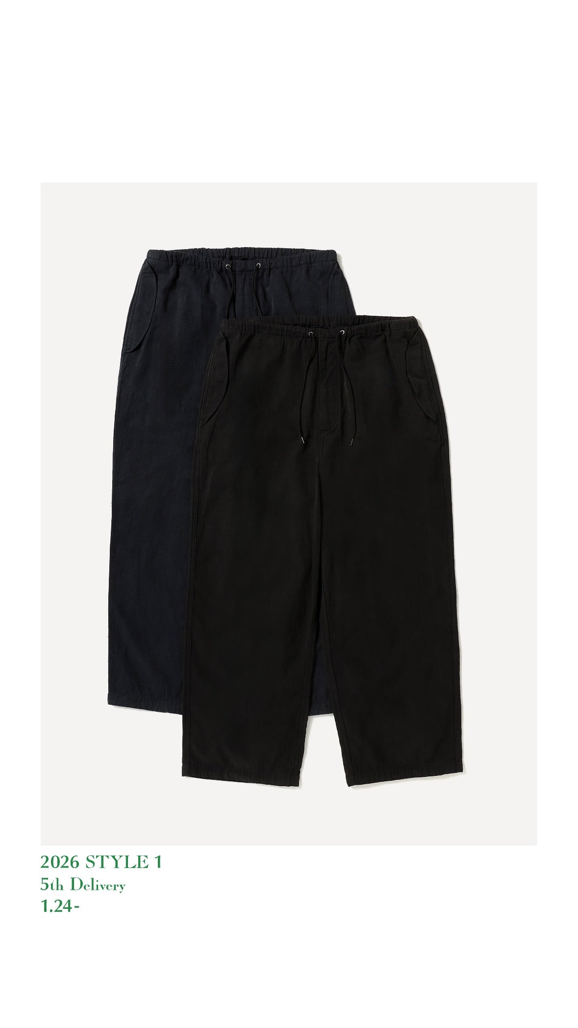 A.PRESSE 26SS Washed Cotton Silk Linen HBT M-51 Over Pants