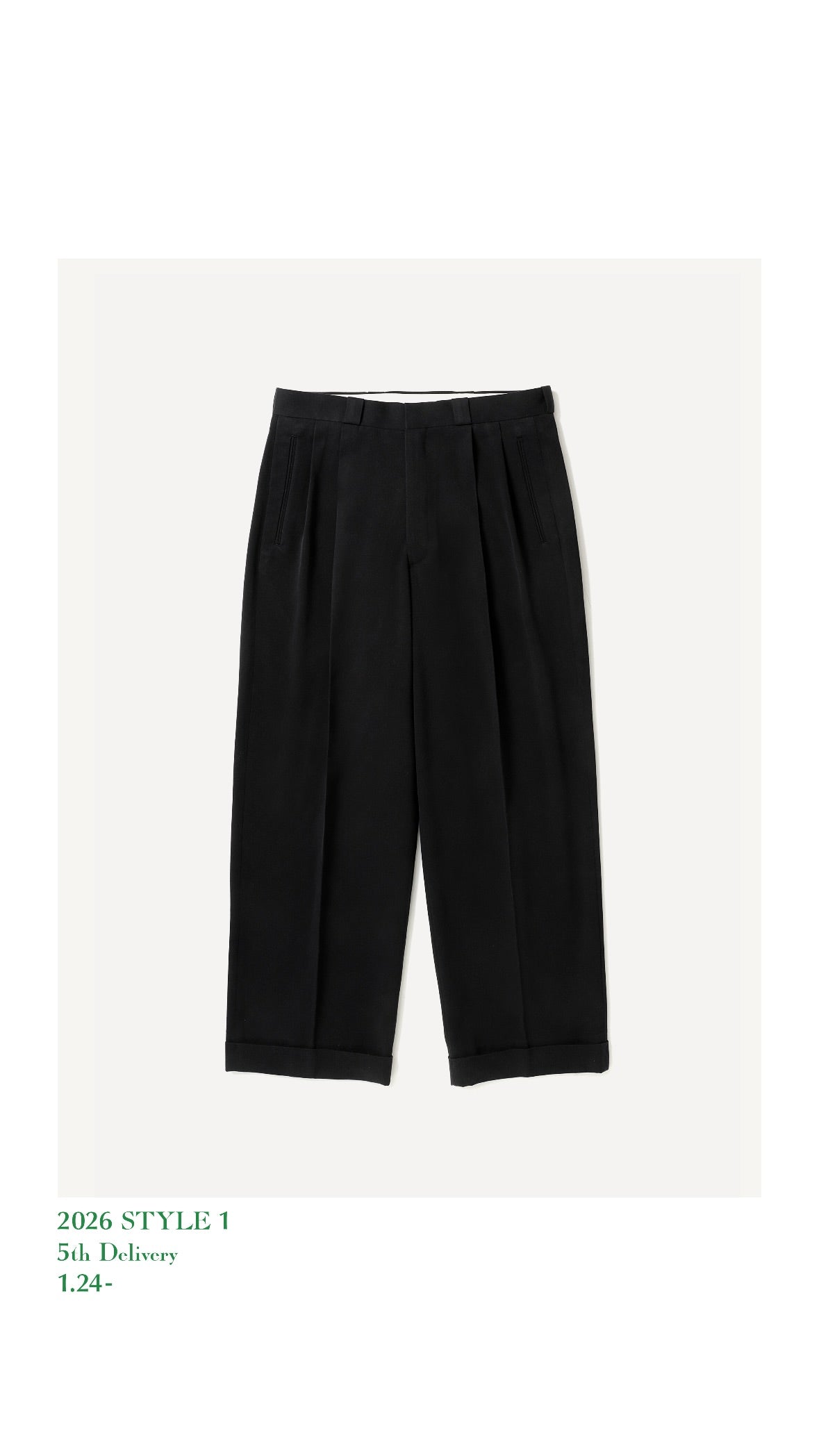A.PRESSE 26SS Washed Silk Wide Trousers