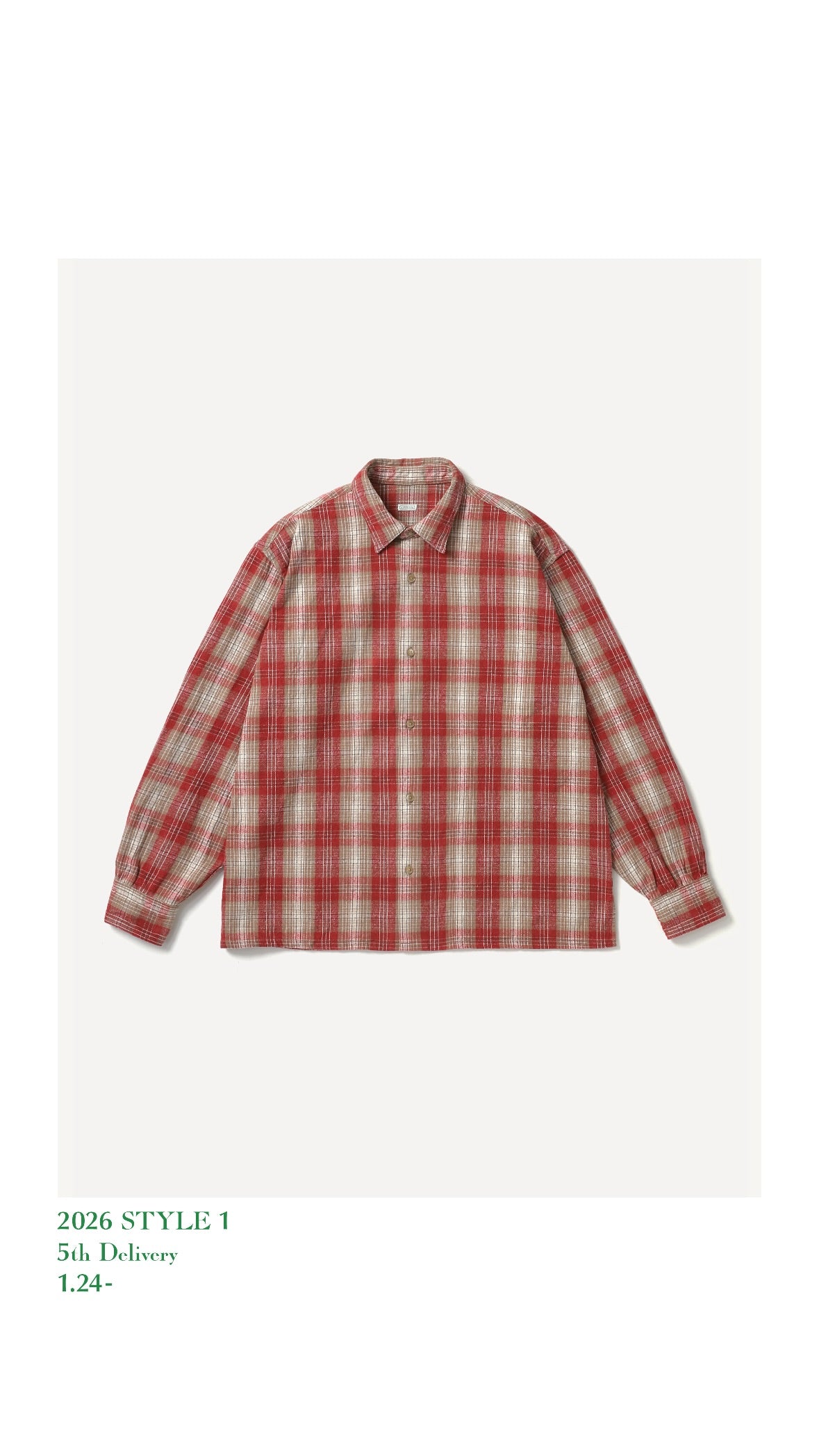 A.PRESSE 26SS Vintage Cotton Silk Nep Twill Check Shirts