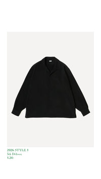 A.PRESSE 26SS Cotton Silk Pique Loop Collar Shirt