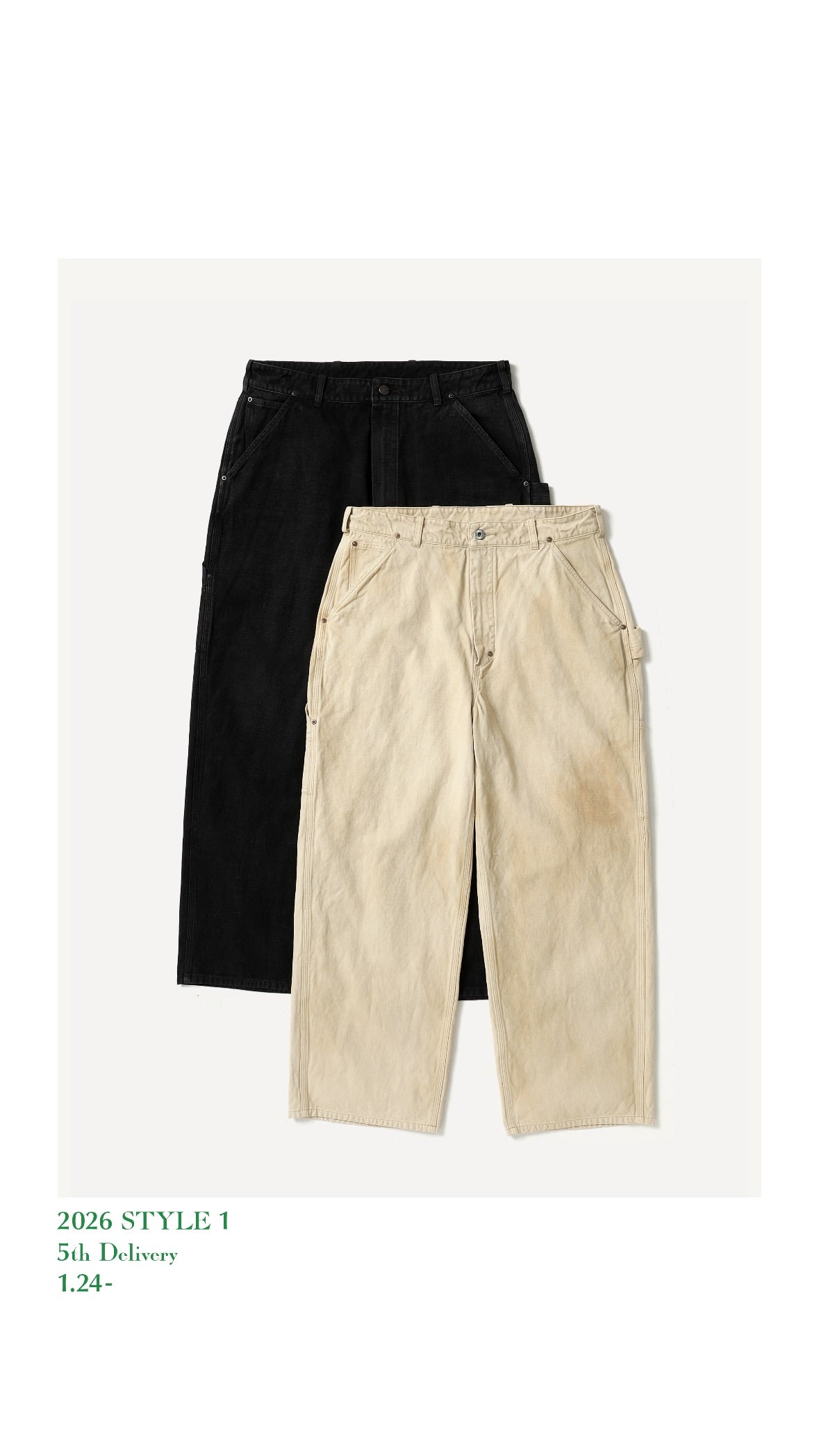 A.PRESSE 26SS Vintage Silk Hemp Painter Pants