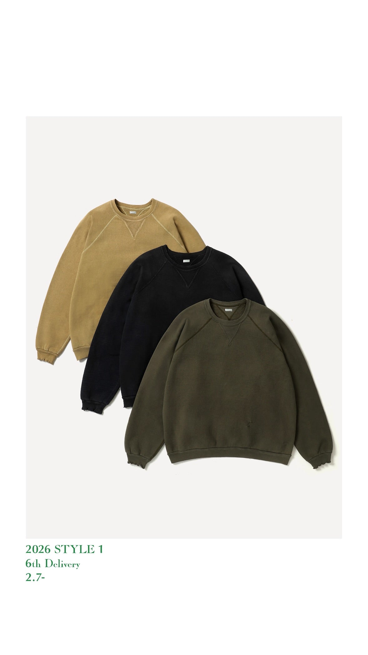 A.PRESSE 26SS Vintage Double V Sweatshirt