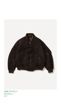 A.PRESSE 26SS Vintage Silk Light B-15C Flight Jacket