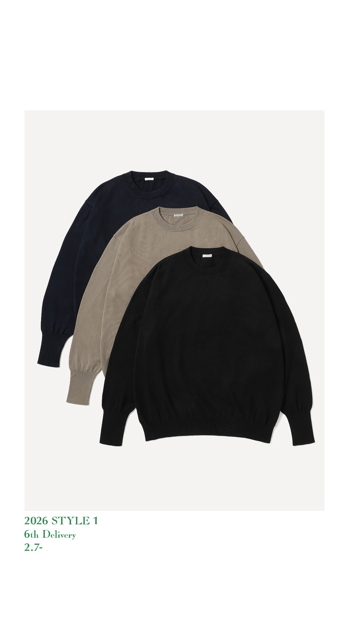 A.PRESSE 26SS Cotton Knit L/S T-Shirt