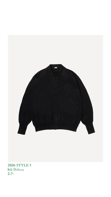 A.PRESSE 26SS Cotton Knit Polo Collar Cardigan