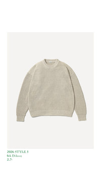 A.PRESSE 26SS Silk Linen Lilian Crew Neck Sweater