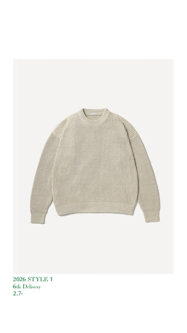 A.PRESSE 26SS Silk Linen Lilian Crew Neck Sweater