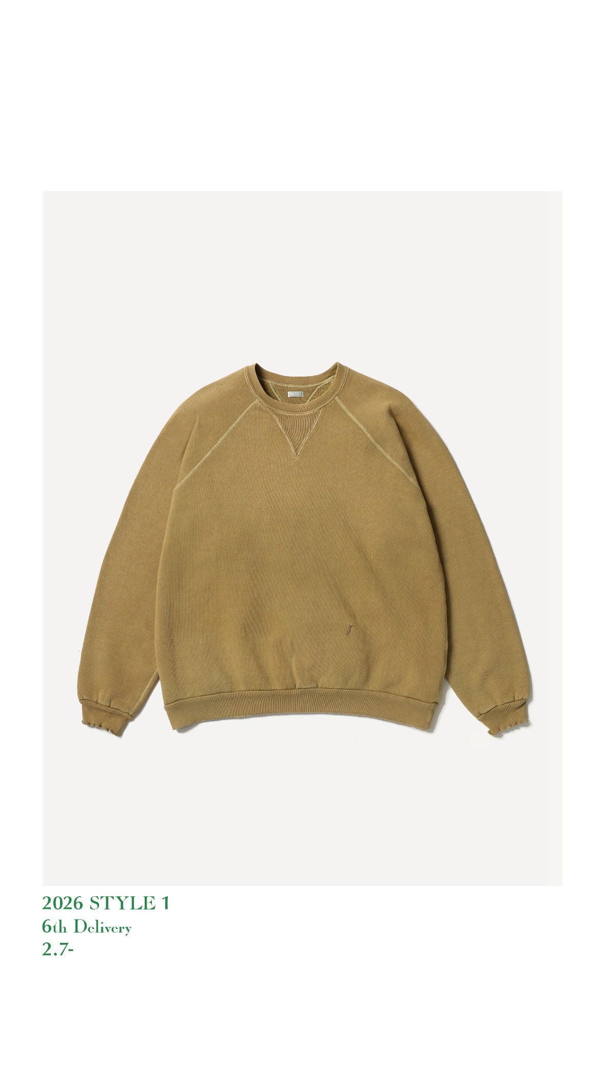 A.PRESSE 26SS Vintage Double V Sweatshirt