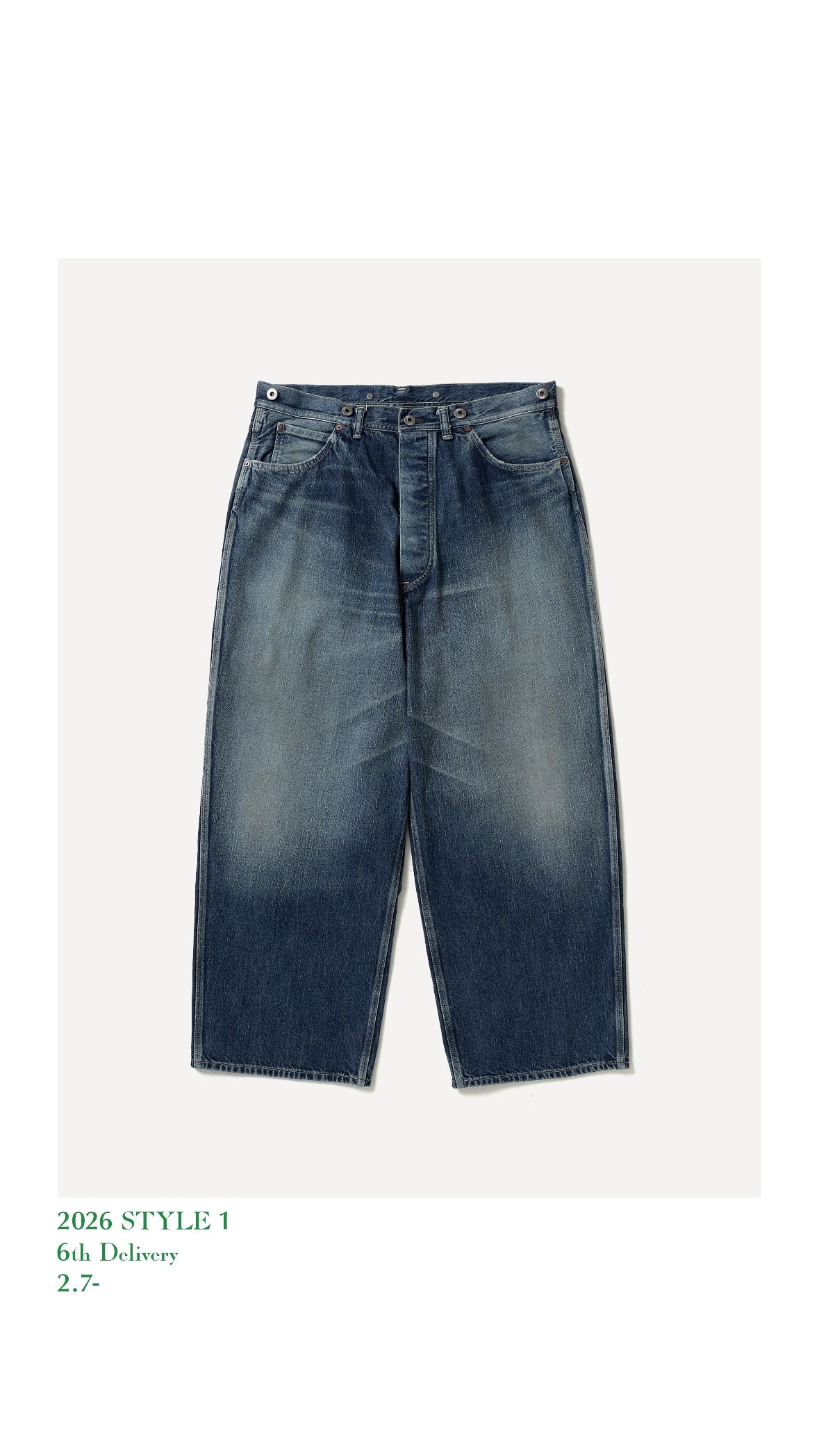 A.PRESSE 26SS Vintage Denim Logger Pants