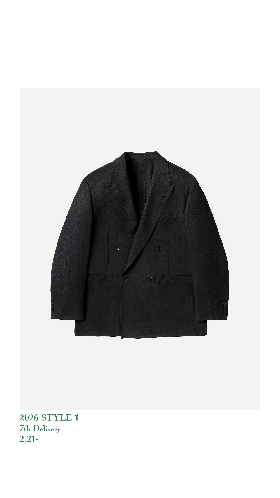 A.PRESSE 26SS Wool Double Breasted Jacket