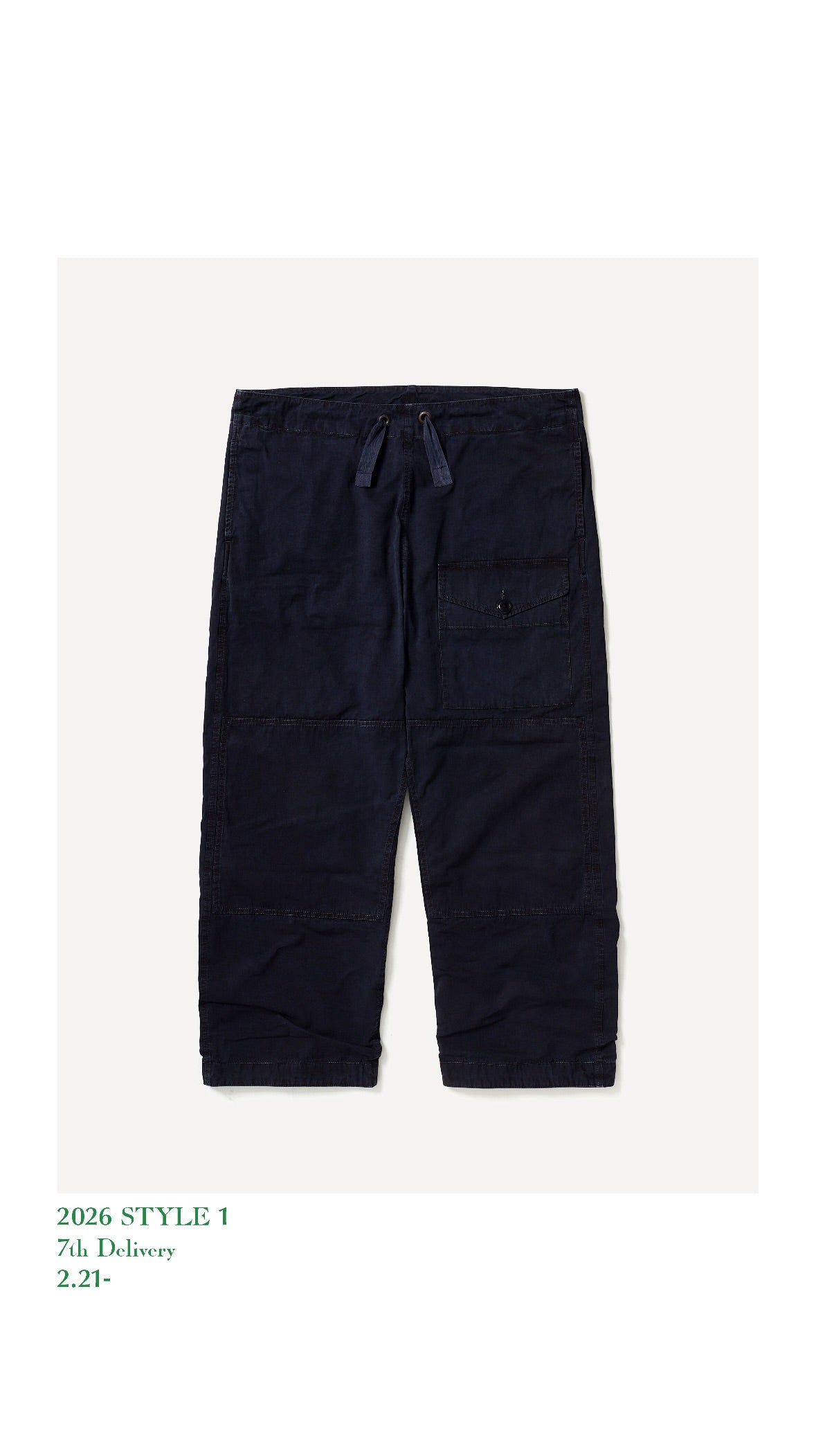 A.PRESSE 26SS Vintage Royal Navy Pants