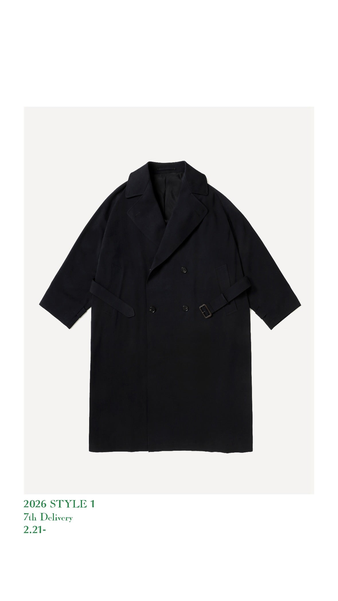 A.PRESSE 26SS Maxi Length Cotton Silk Trench Coat