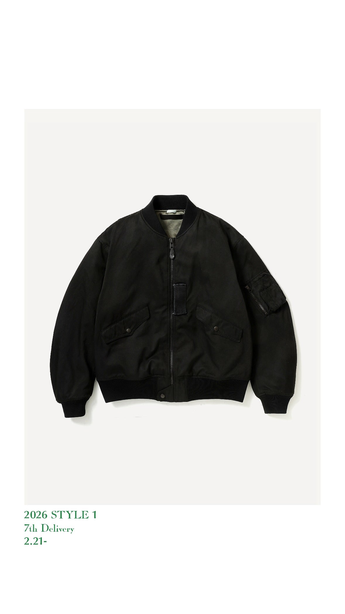 A.PRESSE 26SS Vintage Silk L-2B Flight Jacket