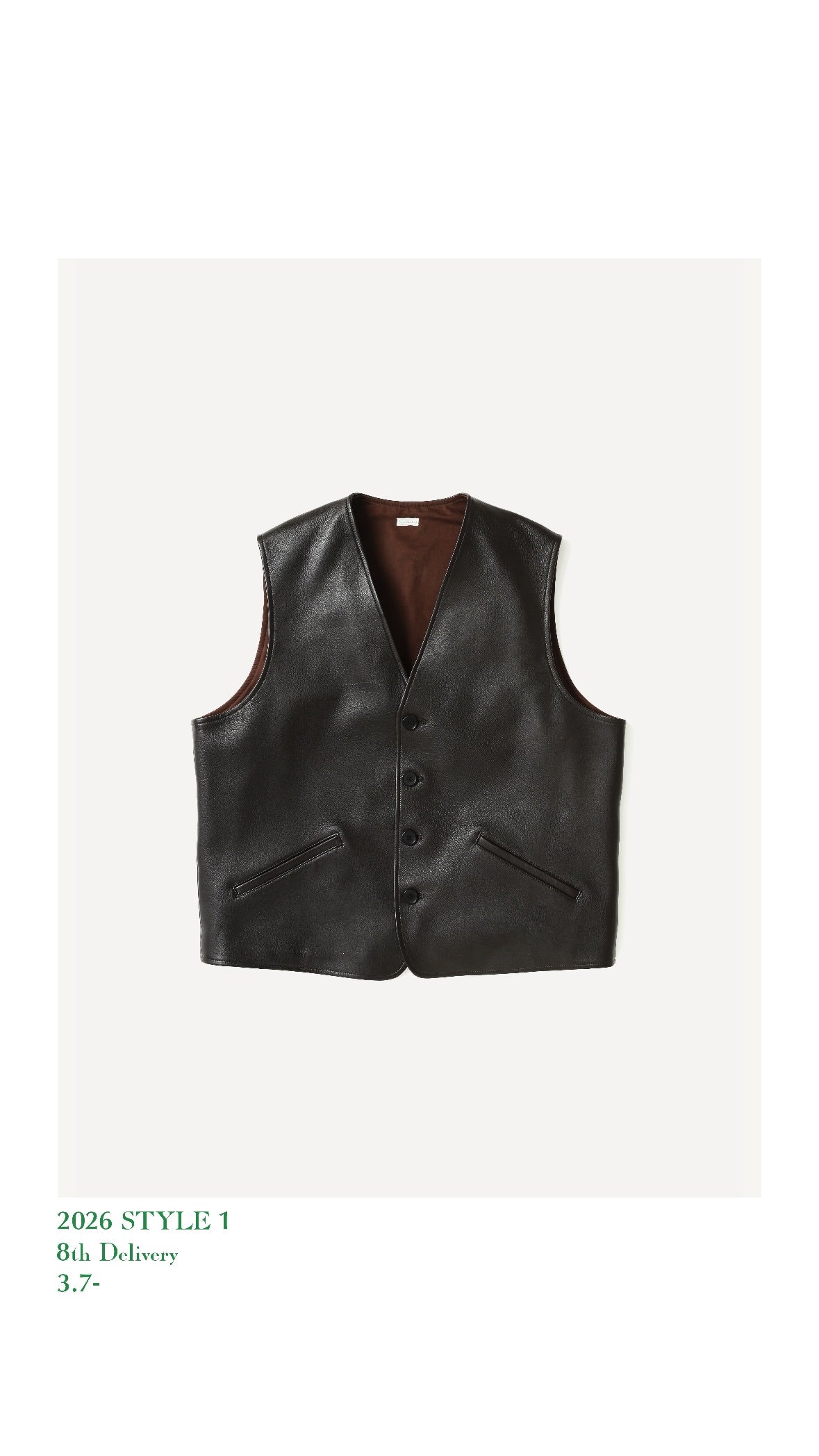 A.PRESSE 26SS Leather Vest
