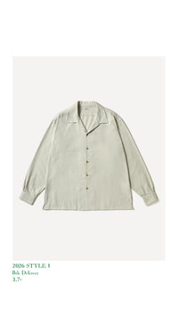 A.PRESSE 26SS Silk Nep Loop Collar Shirt