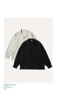 A.PRESSE 26SS Silk Nep Loop Collar Shirt