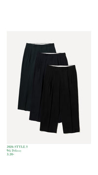 A.PRESSE 26SS Wool Rayon Wide Trouser